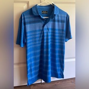 Men’s Ben Hogan Performance Golf Polo Shirt|NEW|Size S|Blue on Blue Stripes